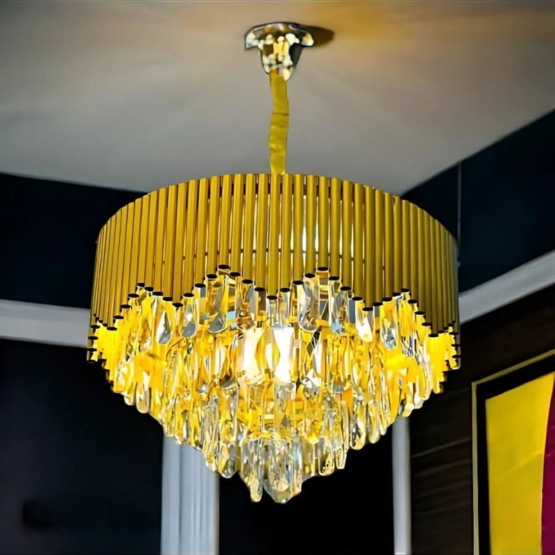 نجفة ألومنيوم كريستال